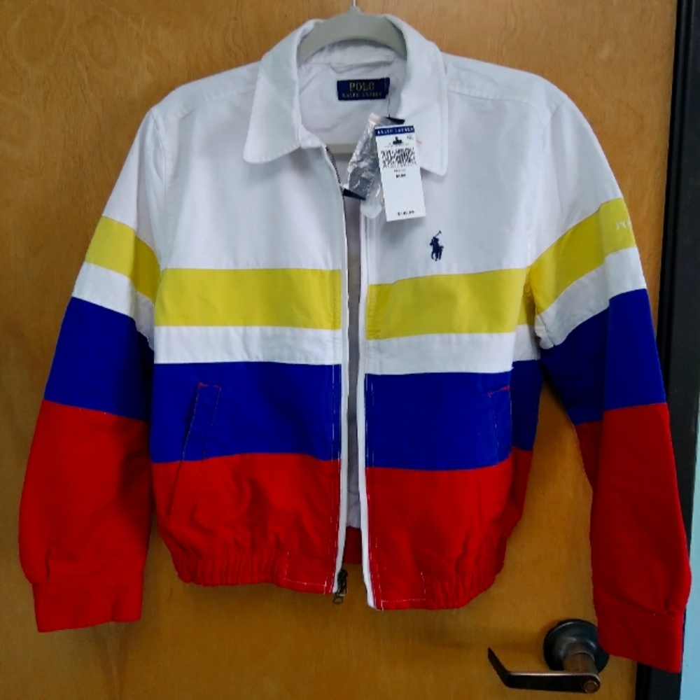 Rare, Ralph Lauren Polo color block jacket, NWT.